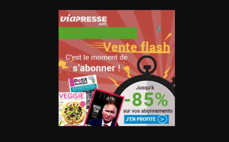 Vente flash abonnement magazine Via Presse ! Jusqu’à -85% d’économies