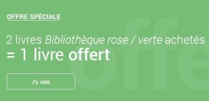 bibliotheque Rose ou Verte offert