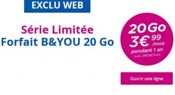 3,99€ le forfait B&You 20Go d’internet avec Appels et SMS/MMS illimités (exclu internet)