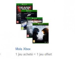 offre 1 jeu Xbox One gratuit pour 1 acheté