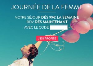 vente flash Madame Vacances journée de la femme 