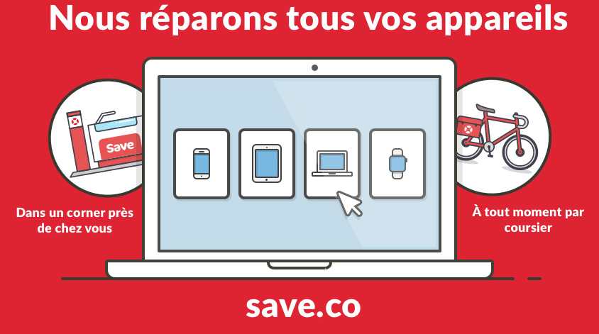 Bon d’achat Save ! 20€ le bon de 40€, 40€ celui de 80€ (réparation smartphone ou tablette & vente smartphones reconditionnés)