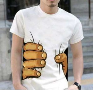 T-shirt homme fantaisie main