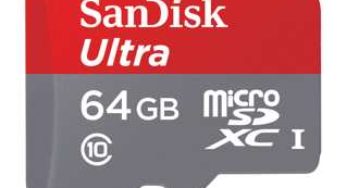 Moins de 20€ la carte SanDisk Ultra microSDXC 64Go (80 Mo/s + adaptateur)