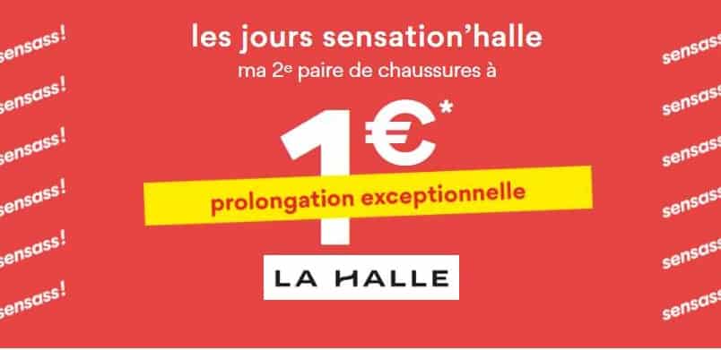 La seconde paire de chaussure à 1€ seulement sur La Halle !