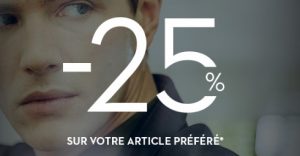  25% de rabais que Brice offre sur l’article de votre choix