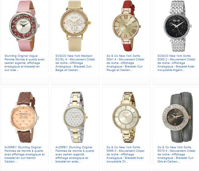 Montre stuhrling hotsell femme prix