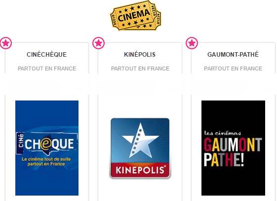 Tickets cinéma à tarif réduit : Gaumont, Pathé, Kinepolis et réseau CinéChèque (à partir de 5,95€)