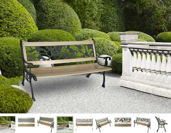 Moins de 45€ le banc de jardin en bois et fonte (FDP 2,99€) – 3 modèles aux choix