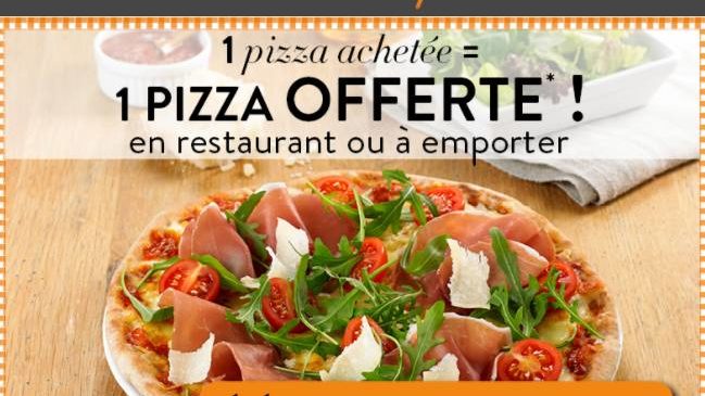 1 pizza Tablapizza gratuite coupon