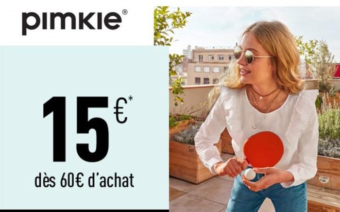 15€ de remise sur Pimkie dès 60€ d’achat (jusqu’à dimanche)