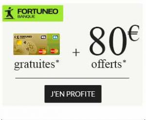 80€ offerts pour l’ouverture d’un compte Fortuneo 