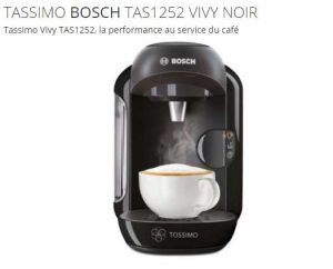 Cafetière Tassimo BOSCH Vivy TAS1252 à 29 euros 