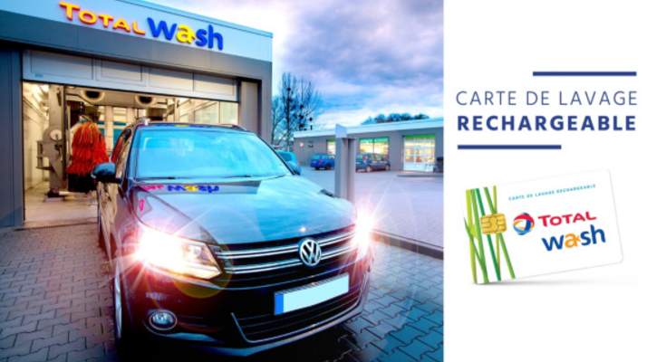 Carte lavage auto Total Wash de 40 euros pour 20 euros !