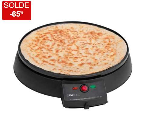 Soldes Rue Du Commerce : 9,90€ la crêpière électrique Clatronic 29 cm de diamètre