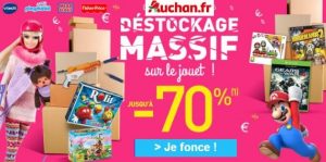 déstockage de jouets d’Auchan 