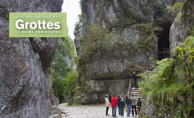 Visite des Grottes de St Christophe moitié prix : 9,9€ pour 2 / 17,5€ pour 4 (visite guidée)