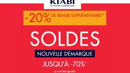 remises supplémentaires sur les Soldes Kiabi