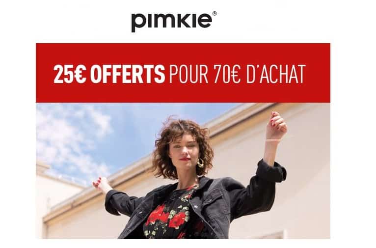 Nouvelle collection Pimkie : remise de 25€ dès 70€ d’achats