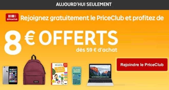 8€ de remise sur PriceMinister