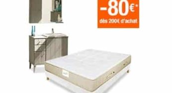 80€ de remise des 200€ mobilier, déco ou literie Auchan