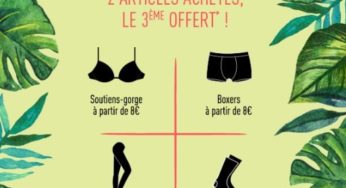 Bon plan DIM : 2 articles achetés = le troisième offert