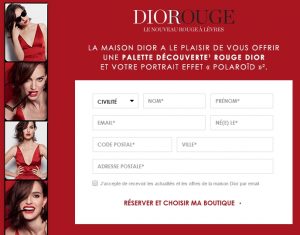 Demandez votre Palette échantillon it-teintes Rouge à lèvres Rouge Dior