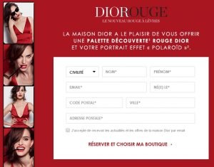 Demandez votre Palette échantillon it-teintes Rouge à lèvres Rouge Dior 