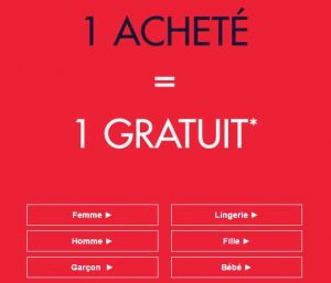 Kiabi : 1 article acheté = 1 article gratuit 