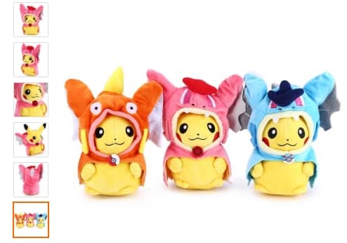 A partir de 5,92€ la Peluche Pokemon Pikachu (20-25 cm) différents modèles – livraison gratuite