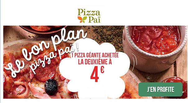 pizza à emporter : seconde Pizza Pai à 4 € 