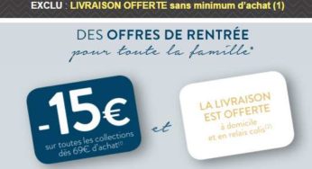 15€ de remise sur Cyrillus dès 50€ + livraison gratuite sans mini !