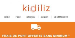Livraison gratuite sur Kidiliz sans mini 