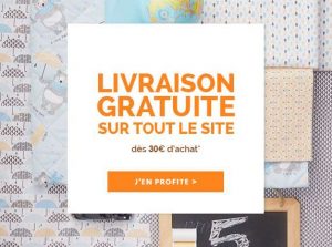 Livraison gratuite sur Mondial Tissus