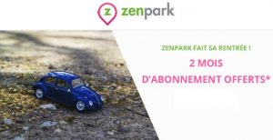 Parkings partagés Zenpark 2 mois gratuit 