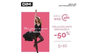 Promo collants DIM : 10 collants pour le prix de 5 pendant 72h