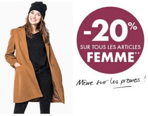 20% supplémentaires sur tout le rayon femme