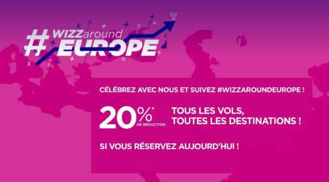 20% sur tous les vols Wizz Air