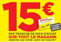 Anniversaire Bricomarché : 15€ offerts