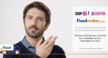 Bon d’achat Fioulreduc : 15€ le bon de 50€ (achat fioul), 10€ le bon de 30€ (entretien chaudière)