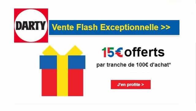 Bon plan Darty 15€ offerts par tranche de 100€