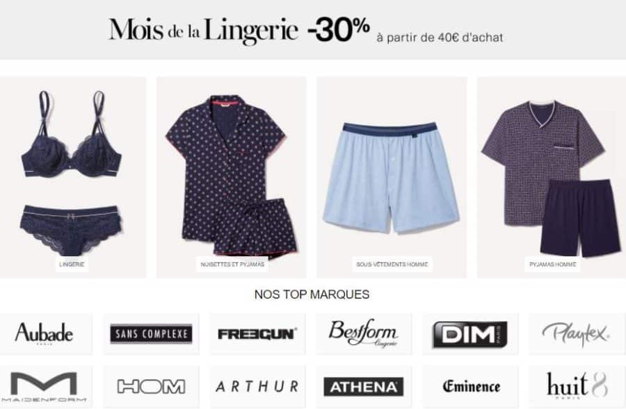 30% de remise sur la Lingerie (code promo Amazon, dès 40€)