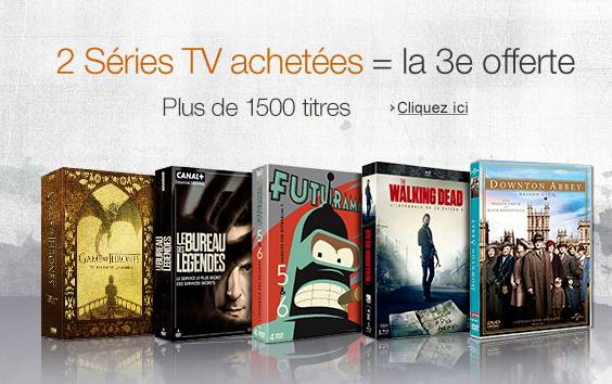 Séries TV : 2 achetées = 1 gratuite