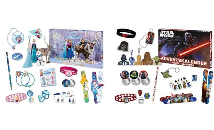 29,99€ le calendrier de l’Avent Reine des Neiges, Dory, Trolls ou Star Wars