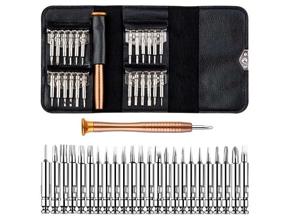 BRICO : 3,53€ le kit de 25 petits tournevis de précision avec etui Woodpow