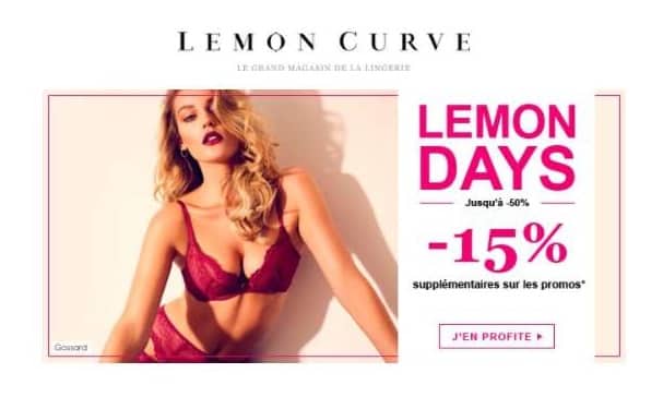 remise en plus sur la lingerie en promo du Lemon Days