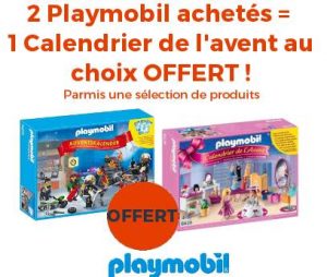 2 boites de Playmobil achetés = 1 calendrier de l’Avent Playmobil gratuit 