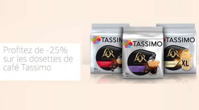 25% de remise sur toute la gamme de capsules Tassimo 