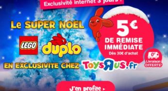 5€ de remise sur Lego Duplo dès 30€ sur Toys’R US (livraison gratuite)