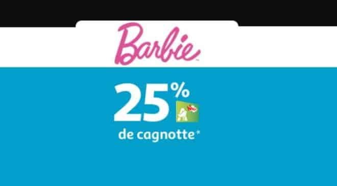 Barbie 25% crédité sur votre carte Auchan